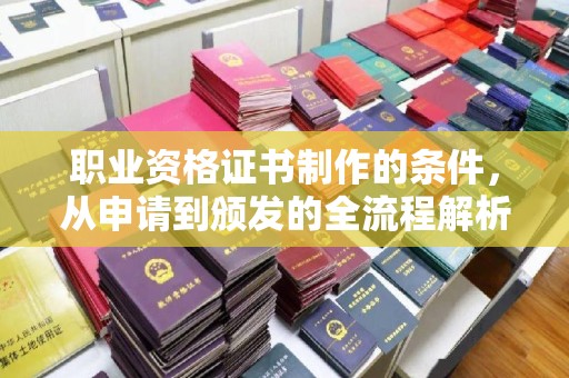 越城职业资格证书制作的条件，从申请到颁发的全流程解析